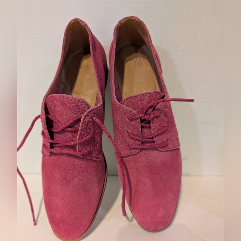Piper Suede Oxfords Frye & Co. Magenta Sz.7.5‎